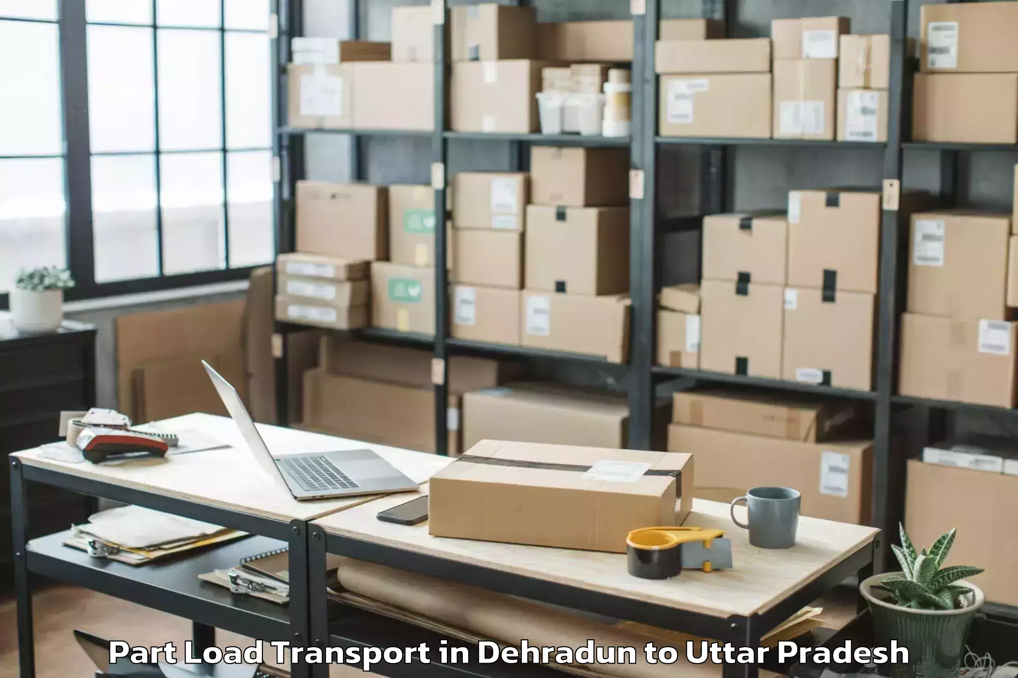 Professional Dehradun to Bansdih Part Load Transport